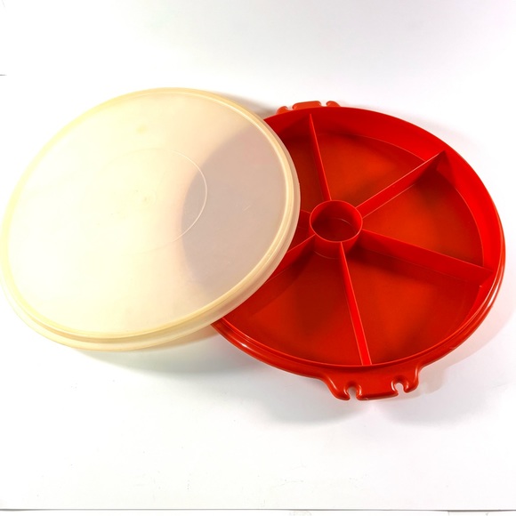 Tupperware Kitchen Tupperware Red Appetizer Cheese Tray 98s Tray